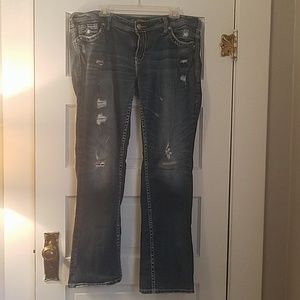 Silver Aiko Baby Boot Jeans